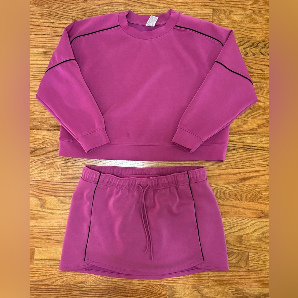 All in Motion Magenta Sweatshirt and Skort Set